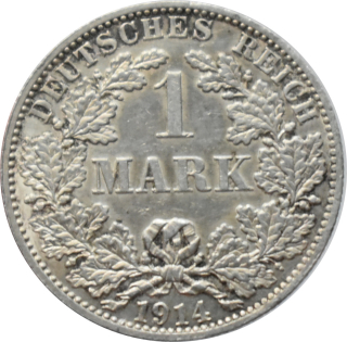 Nemecko - Nemecká ríša 1 Mark 1914 A
