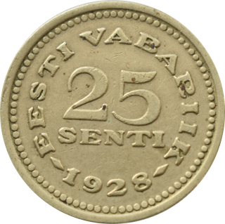 Estónsko 25 Senti 1928