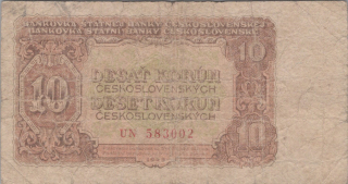 Československo 10 Korun 1953