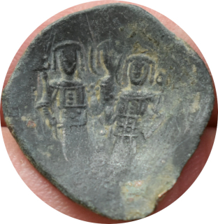 Byzanc,Billon aspron trachy Manuel I. 1143-1180