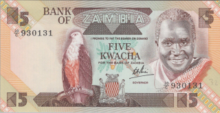 Zambia 5 Kwacha 1986-1988