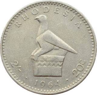 Rodézia 2 Shillings 1964