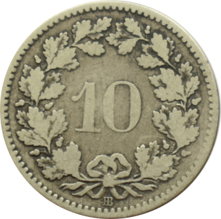 Švajčiarsko 10 Rappen 1850