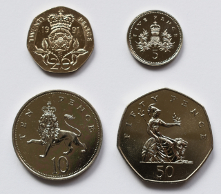 Anglicko sada mincí 5, 10, 20 a 50 cents 1991 Proof