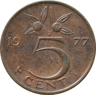 Holandsko 5 Cents 1977