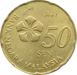 Malajzia 50 Sen 2013