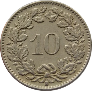 Švajčiarsko 10 Rappen 1925 