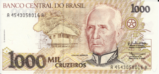 Brazília 1000 Cruzeiros 1990