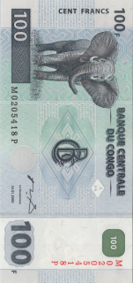 Demokratická rep. Kongo 100 Francs 2000