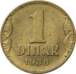 Juhoslávia 1 Dinar 1938