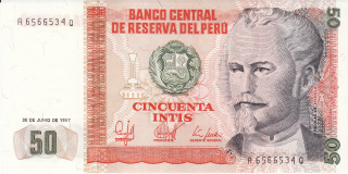 Peru 50 Intis 1987
