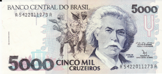 Brazília 5000 Cruzeiros 1990-93