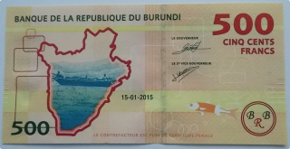 Burundi 500 Francs 2015