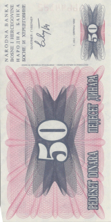 Bosna a Hercegovina 50 Dinara 1992